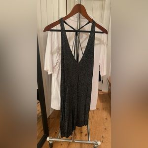 WYLDR Black Sparkly Strappy Back Mini Dress